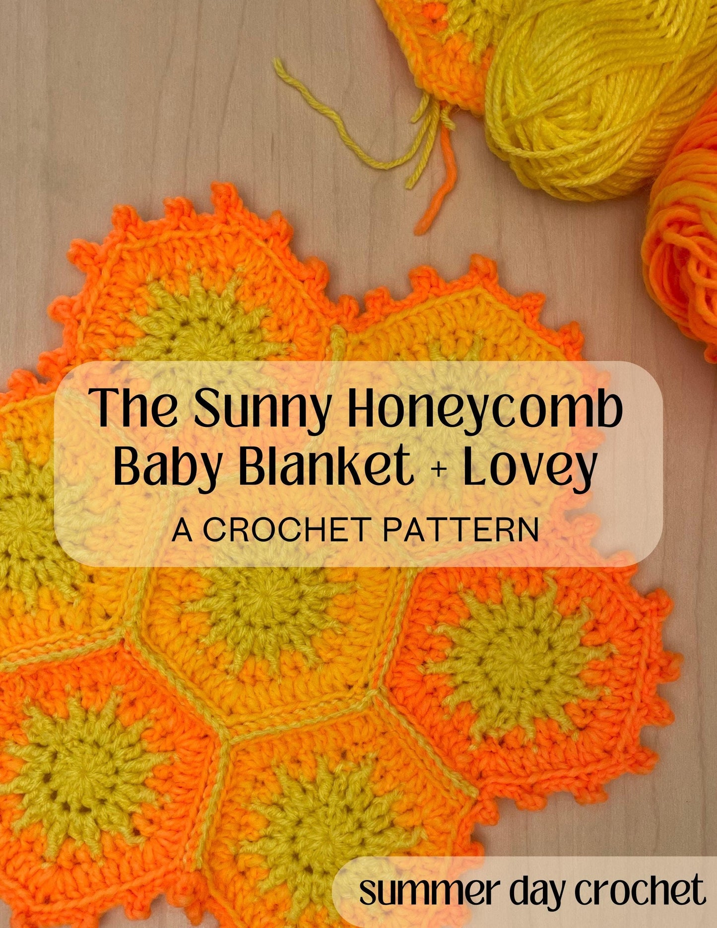 Sunny Honeycomb Baby Blanket + Lovey - Crochet Pattern