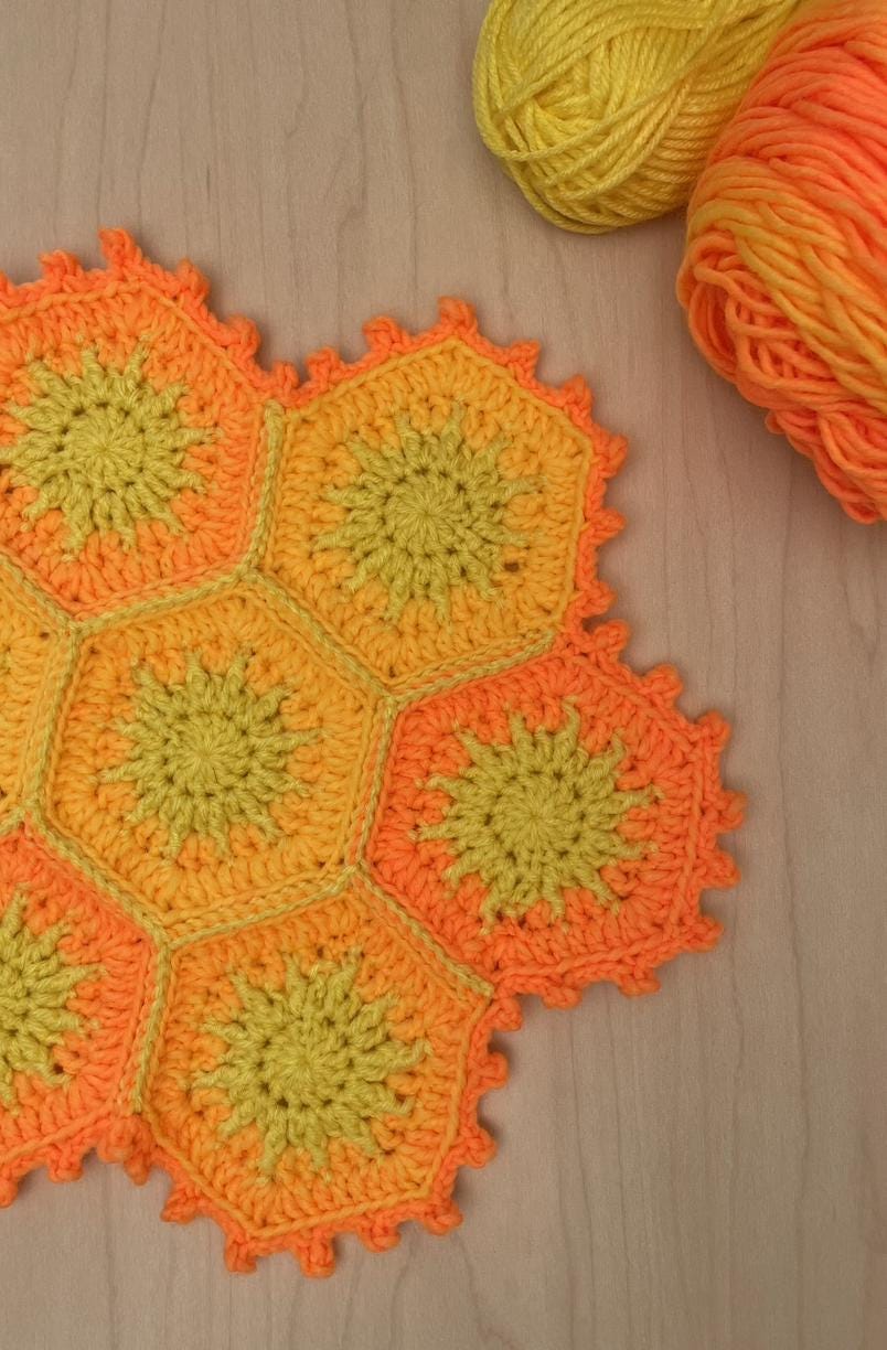 Sunny Honeycomb Baby Blanket + Lovey - Crochet Pattern